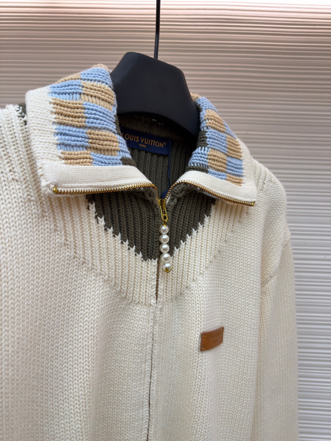 LV Knit Zip-Up Sweater