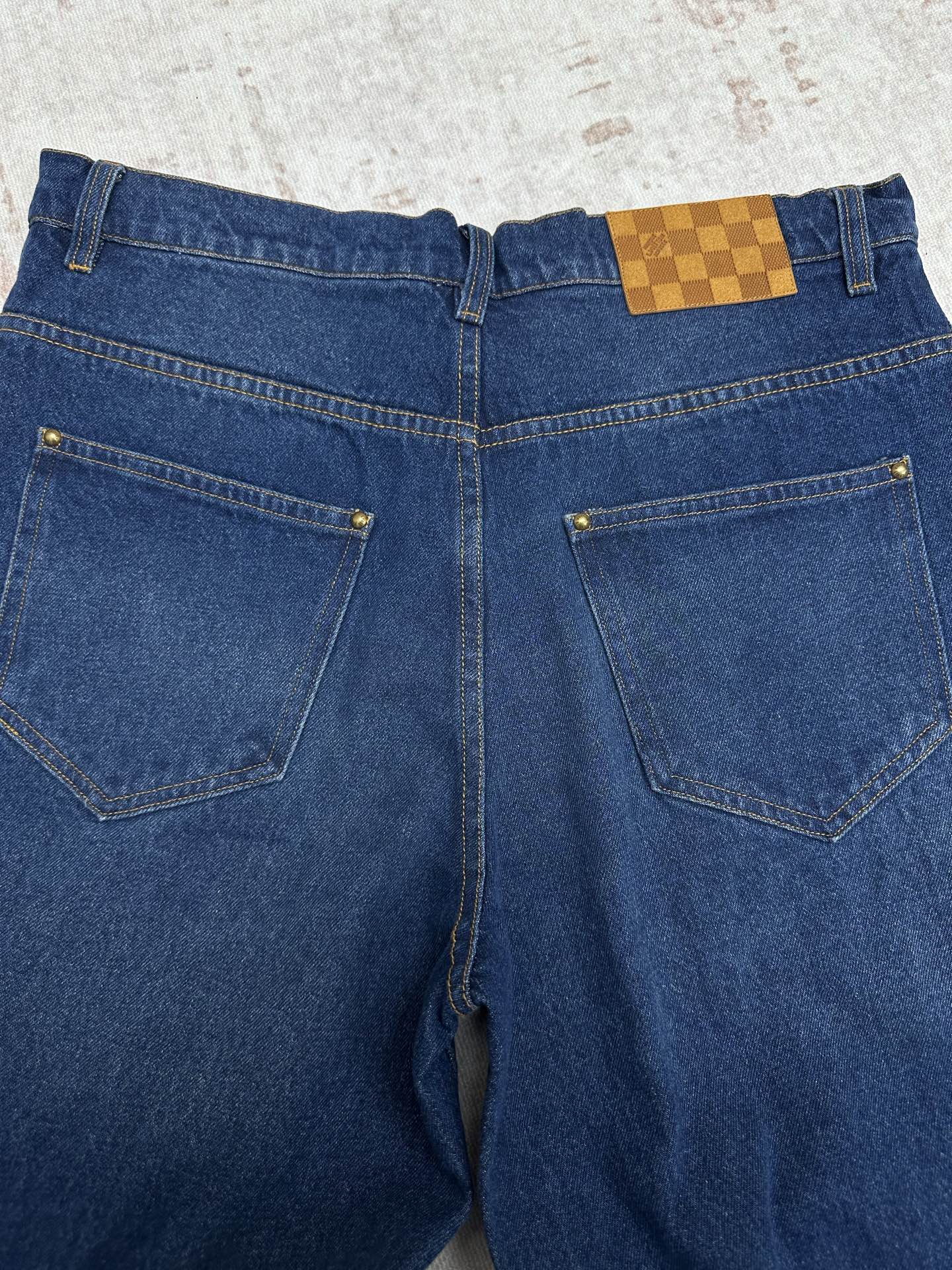 LV Monogram Cuffed Jeans