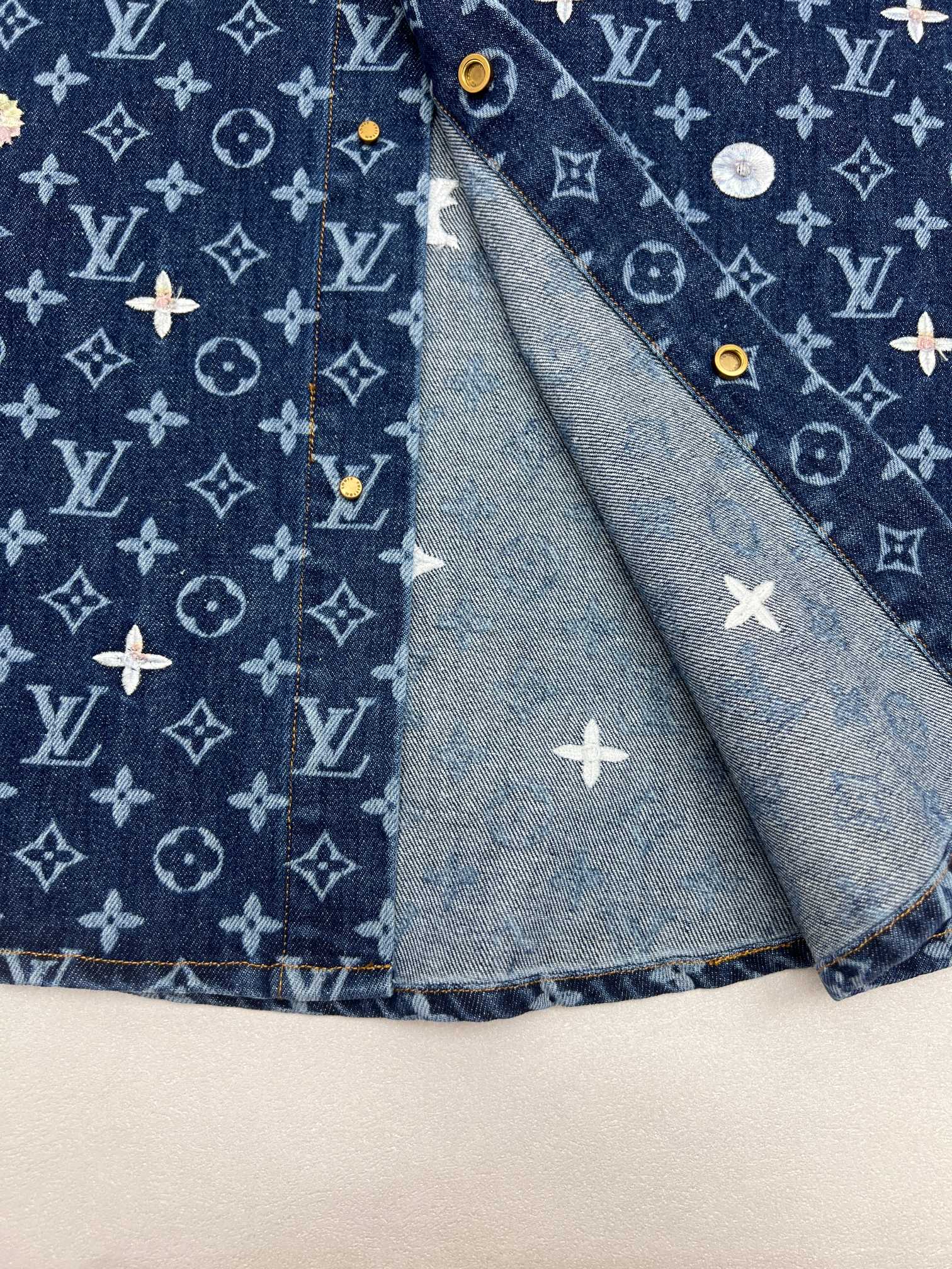 LV Denim Short-Sleeve Shirt