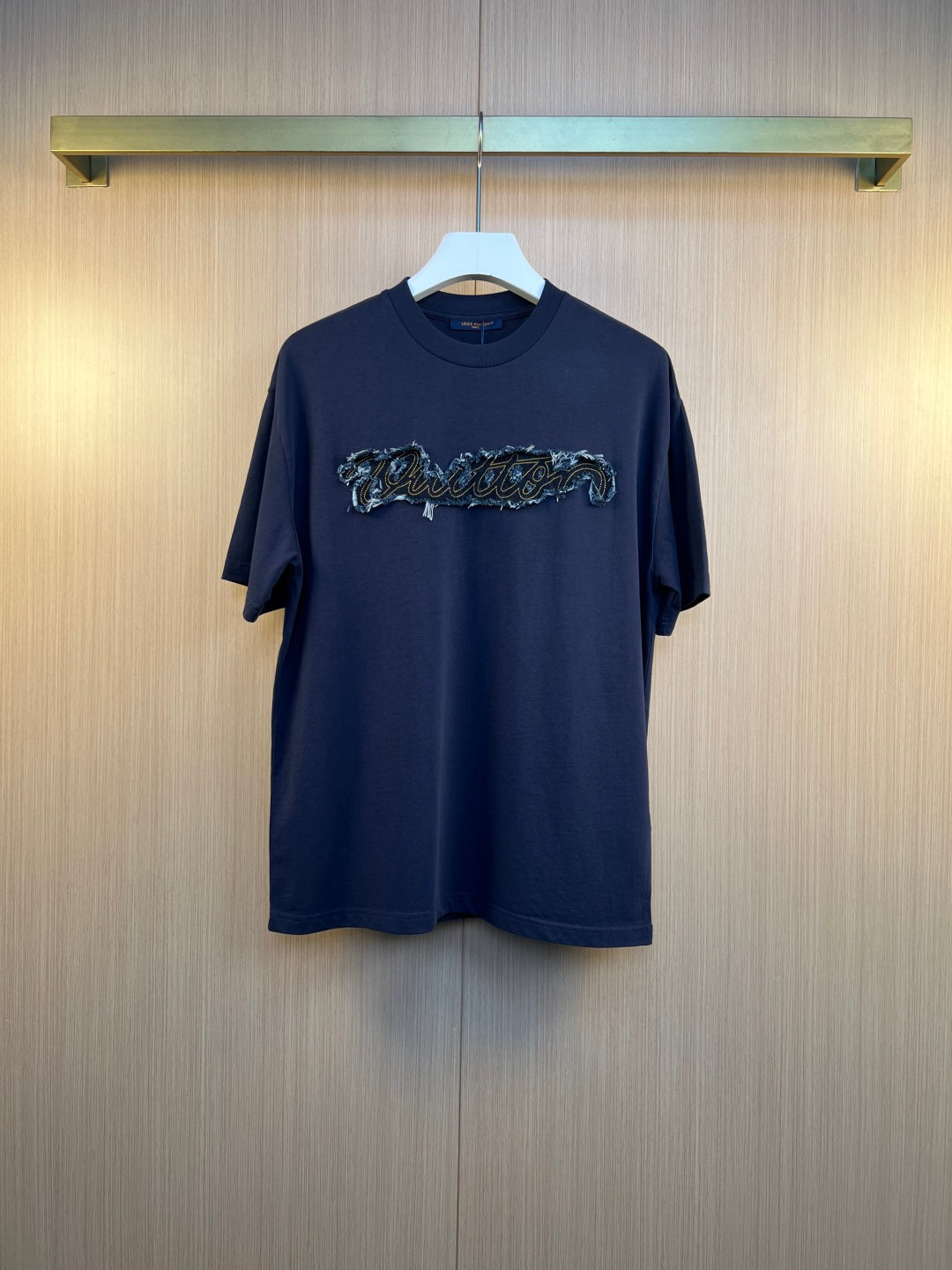 LV Denim Embroidered T-Shirt