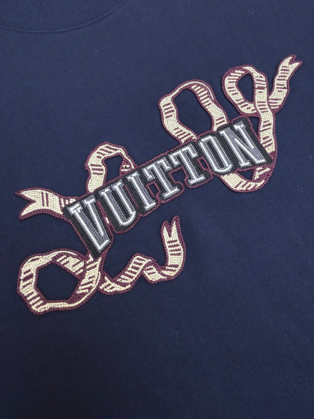 LV Pearl Yarn Patchwork Sweatshirt