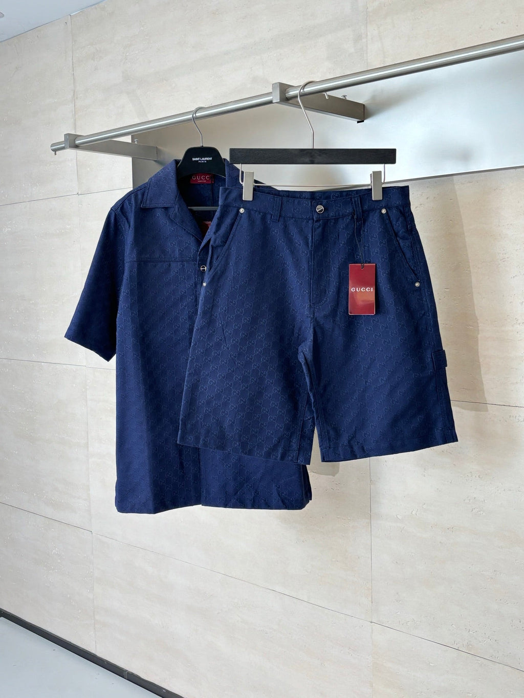 Gucci Double G All-over Jacquard Suit Shorts