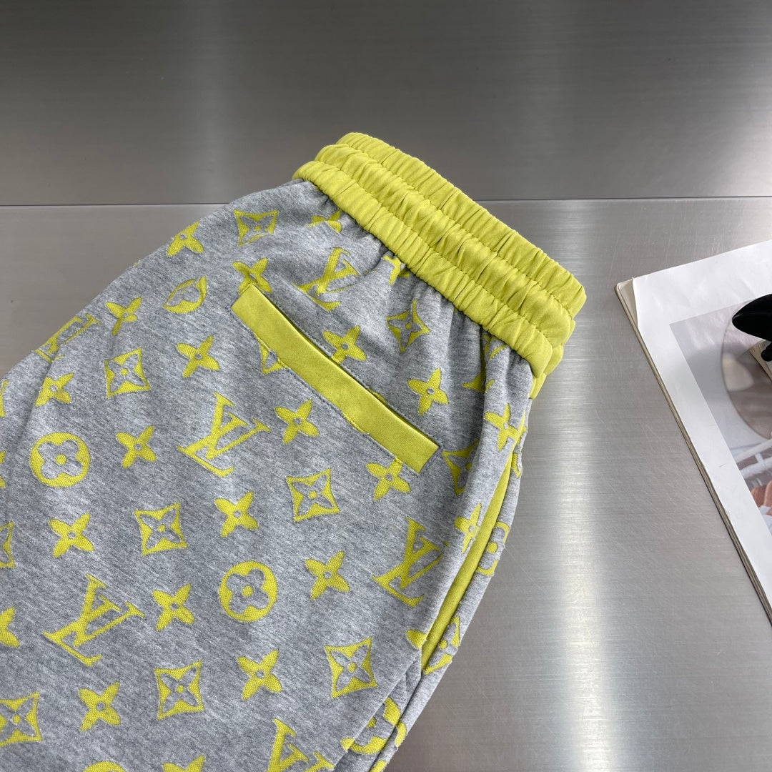 LV Burnout Patchwork Shorts