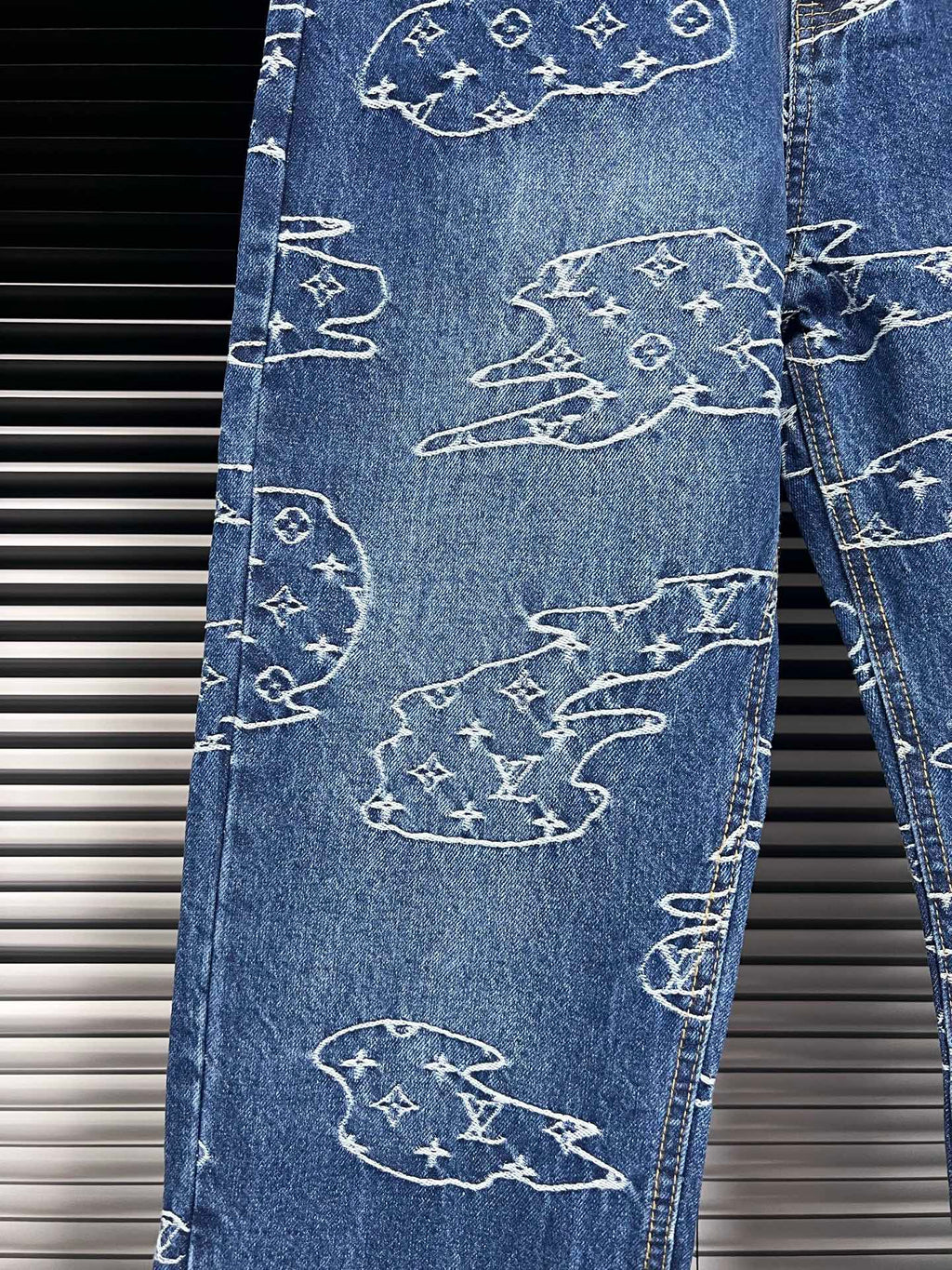 LV Cloud Jacquard Denim Jeans
