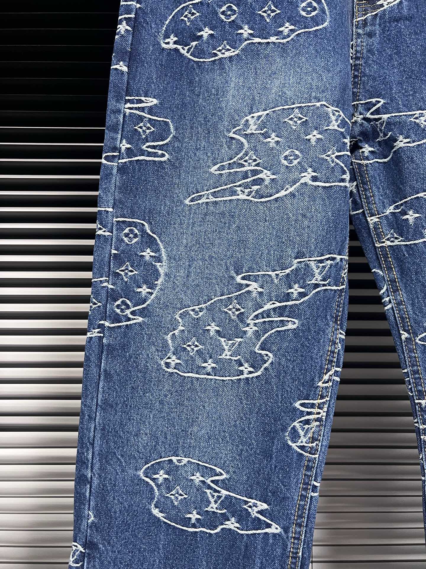 LV Cloud Jacquard Denim Jeans