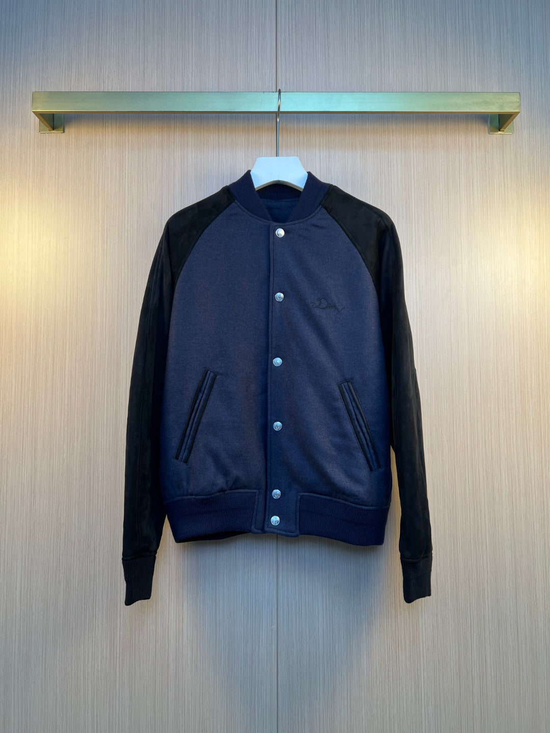 Dior Ribbon Embriodered Baseball Jacket