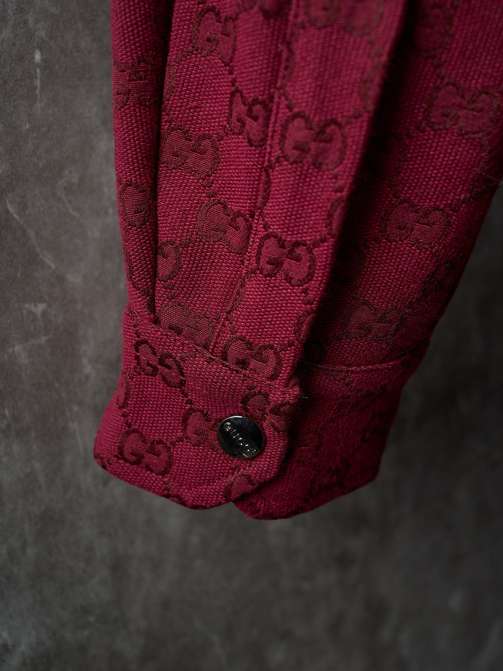 GG Jacquard Canvas Jacket with Chain Collar