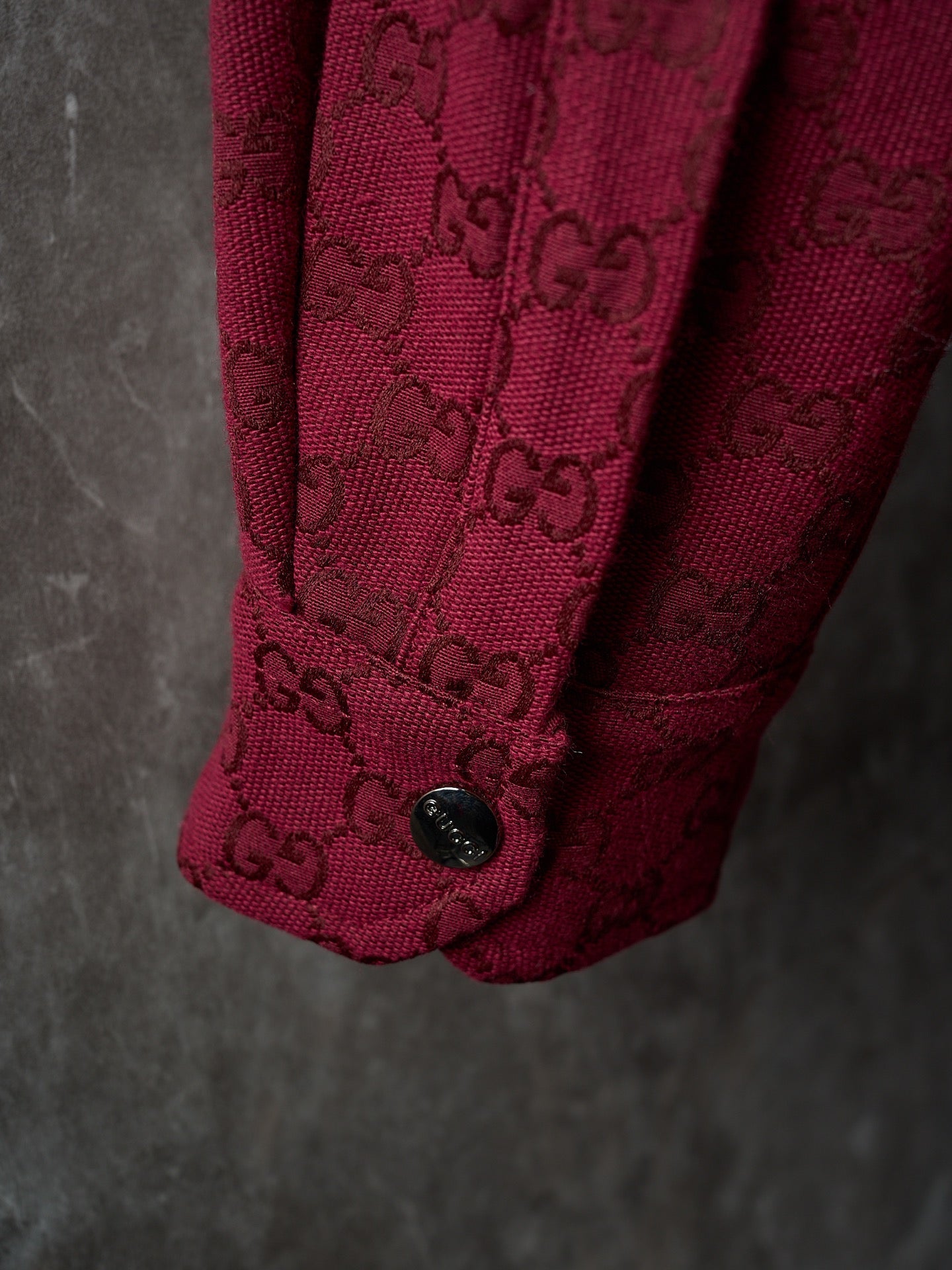 GG Jacquard Canvas Jacket with Chain Collar
