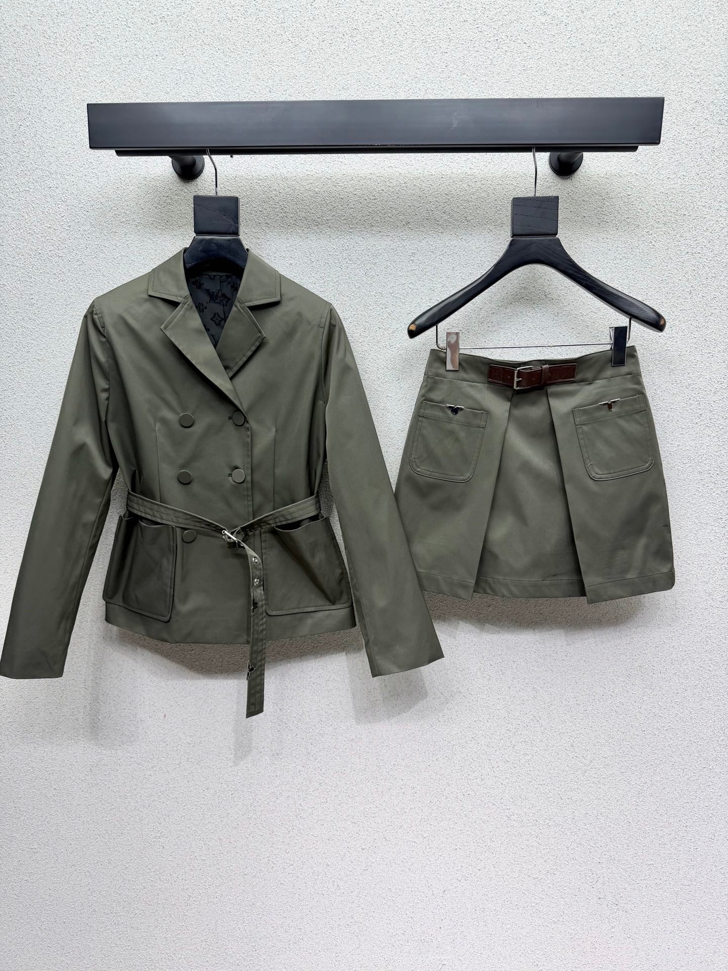 LV Military Green Mid Skirt - Women's