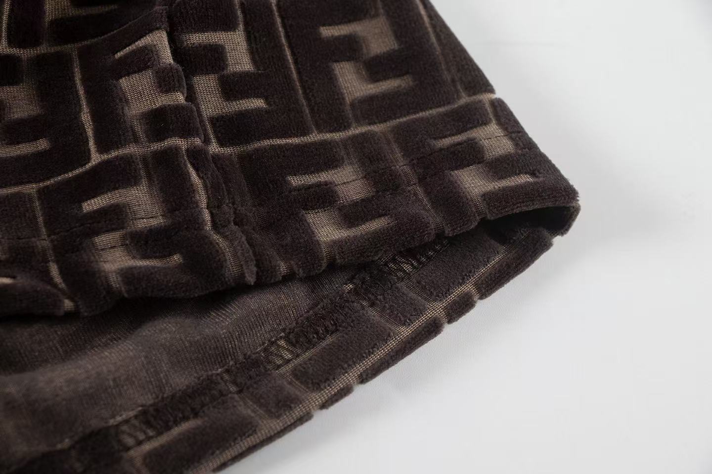 Fendi Mongram Jacquard Velvet Shorts