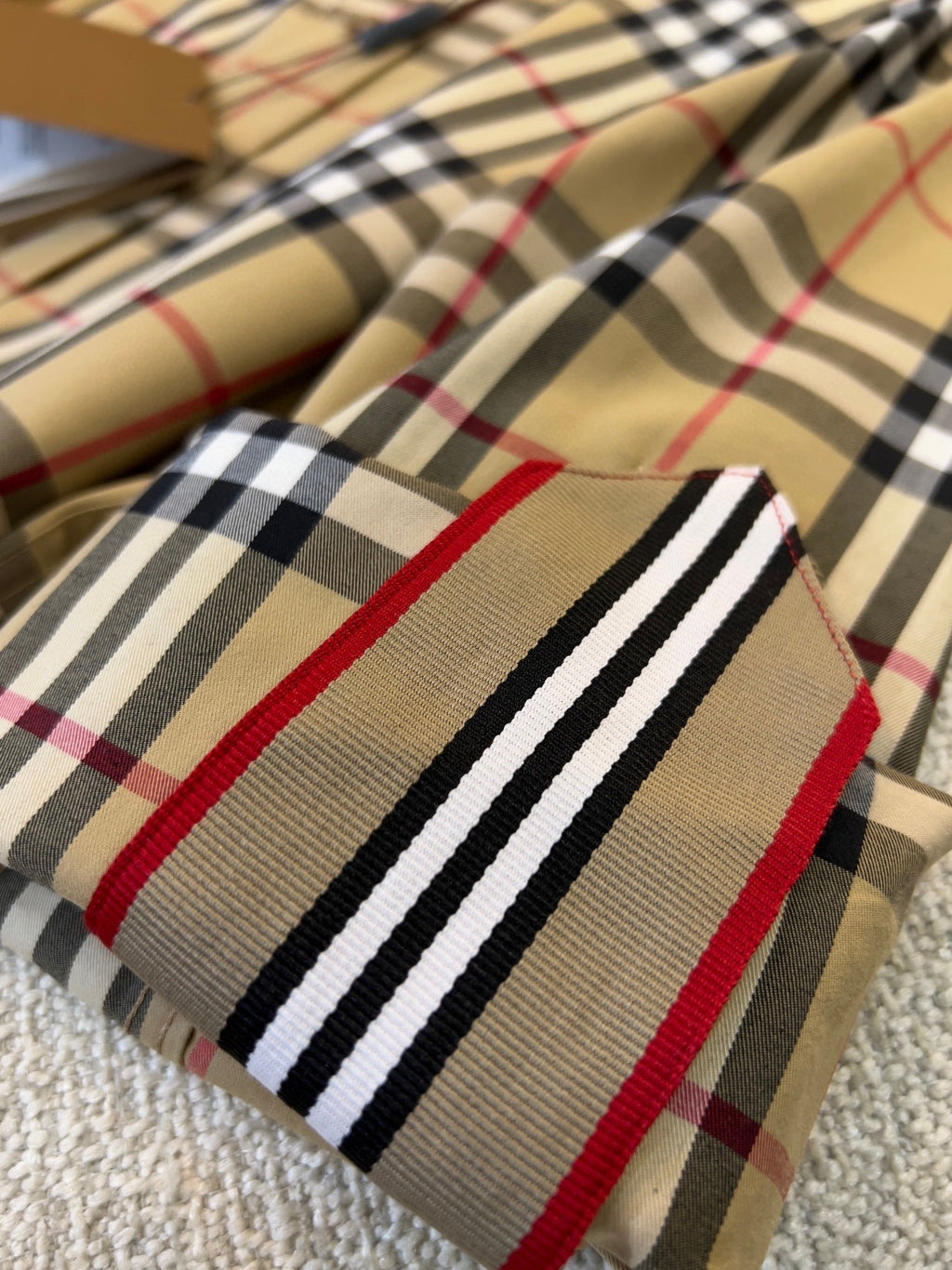 Burberry stretch cotton tie-waist shirt dress
