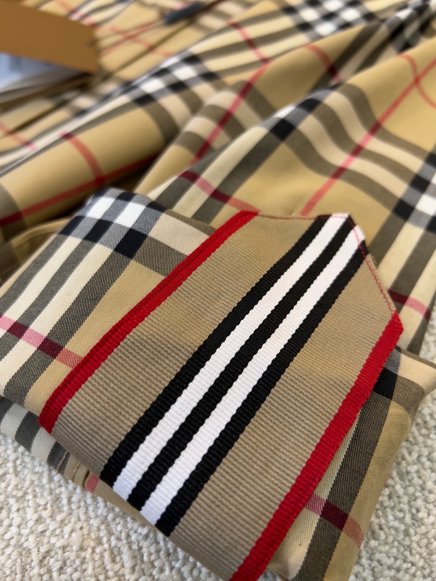 Burberry stretch cotton tie-waist shirt dress
