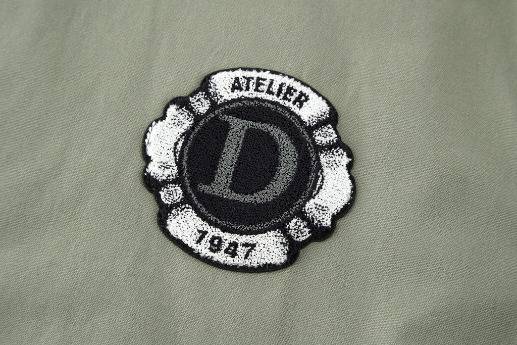 Dior Embriodered Baseball Jacket with Badge (Off-White)