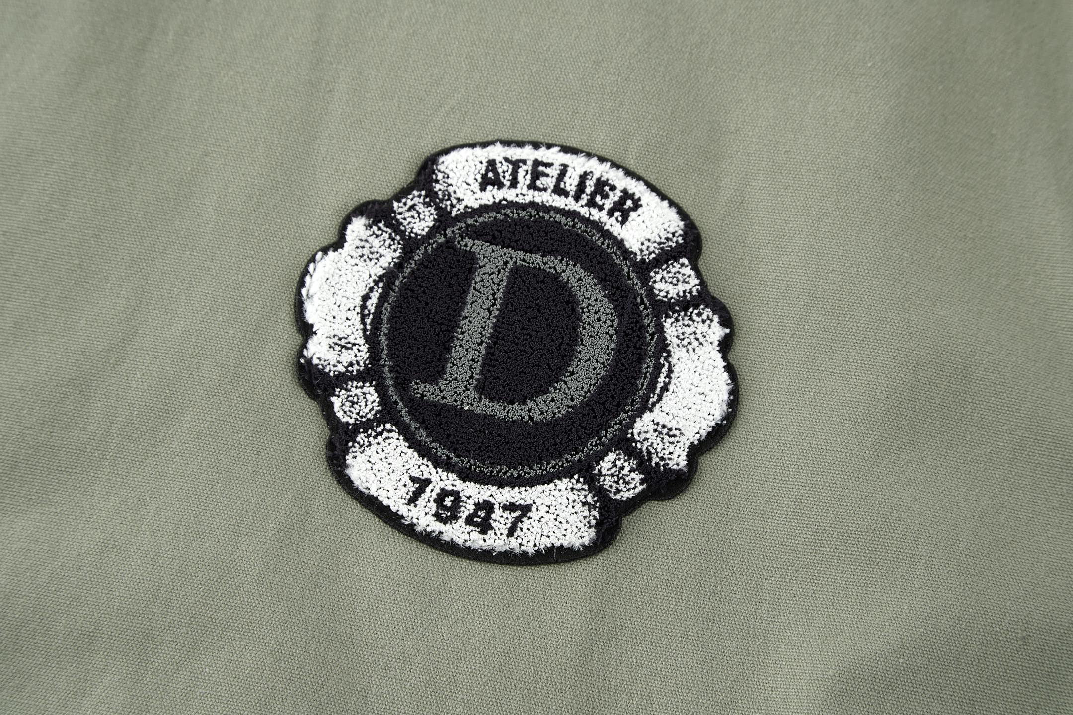 Dior Embriodered Baseball Jacket with Badge (Off-White)