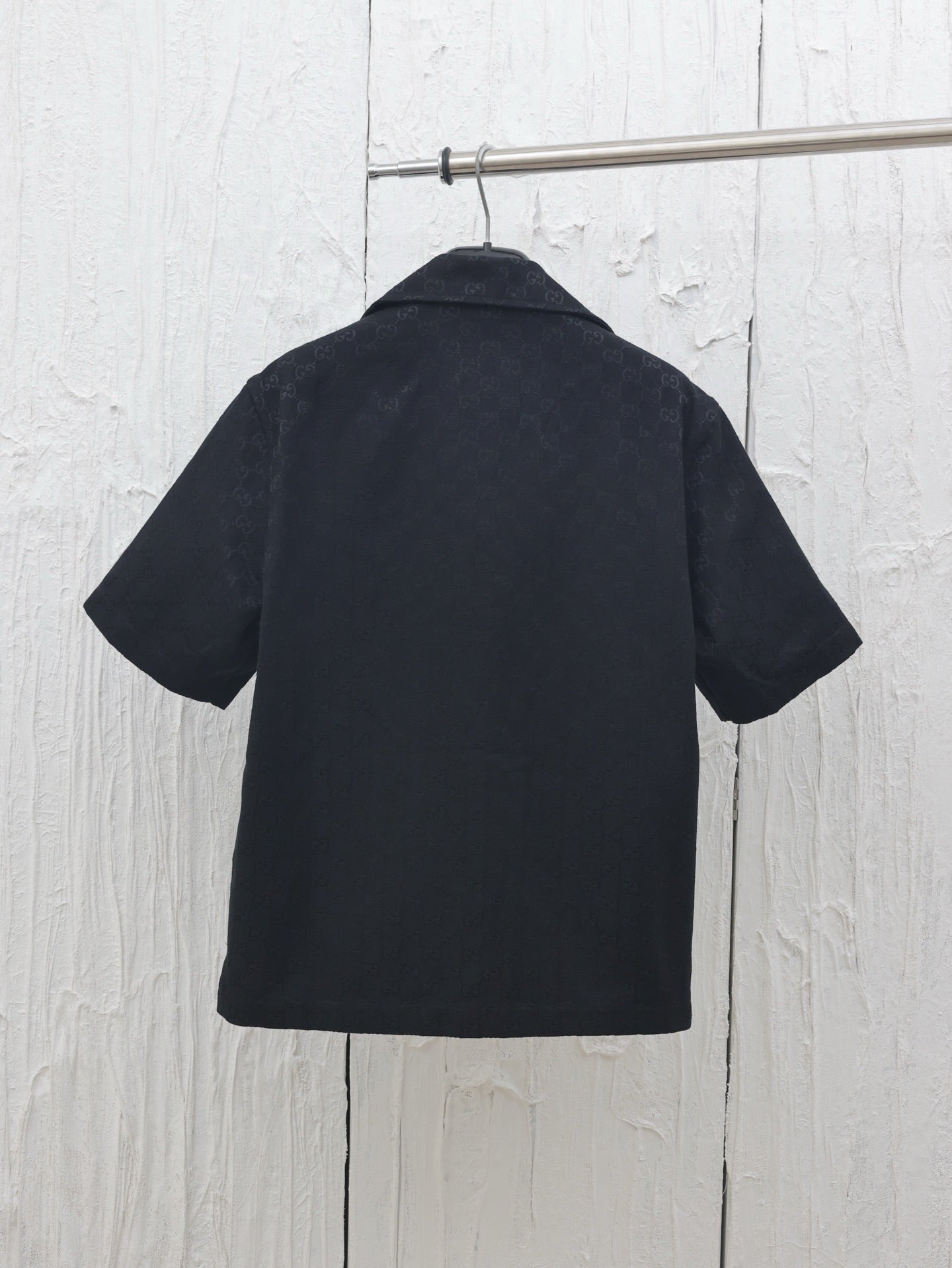 GG Autumn New Double G Jacquard Short-Sleeve Shirt