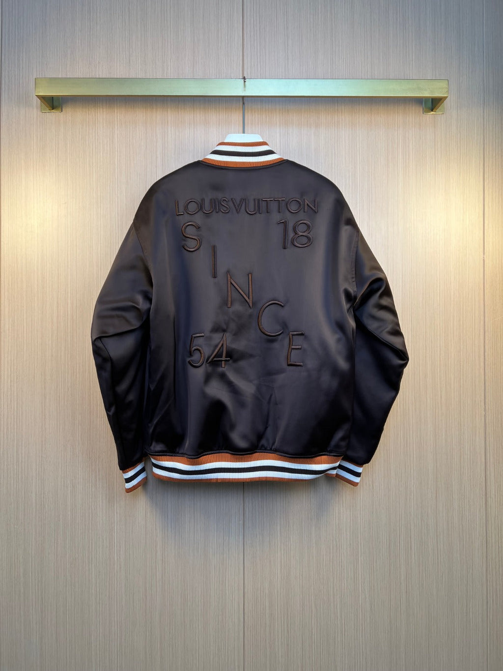 LV Rhinestone Letter Embriodery Bomber Jacke