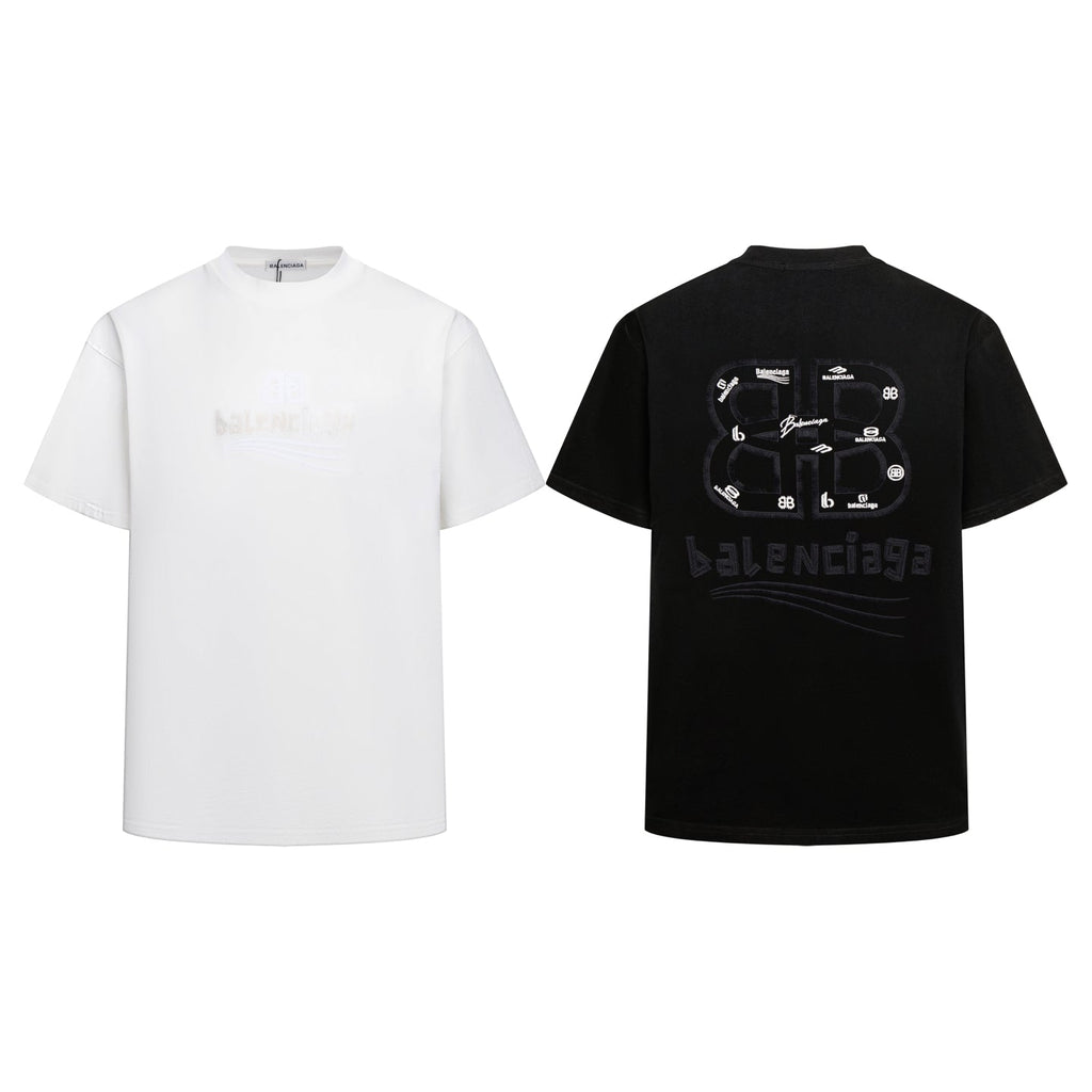 Balenciaga Wave Light-Reflecting Embroidered T-Shirt