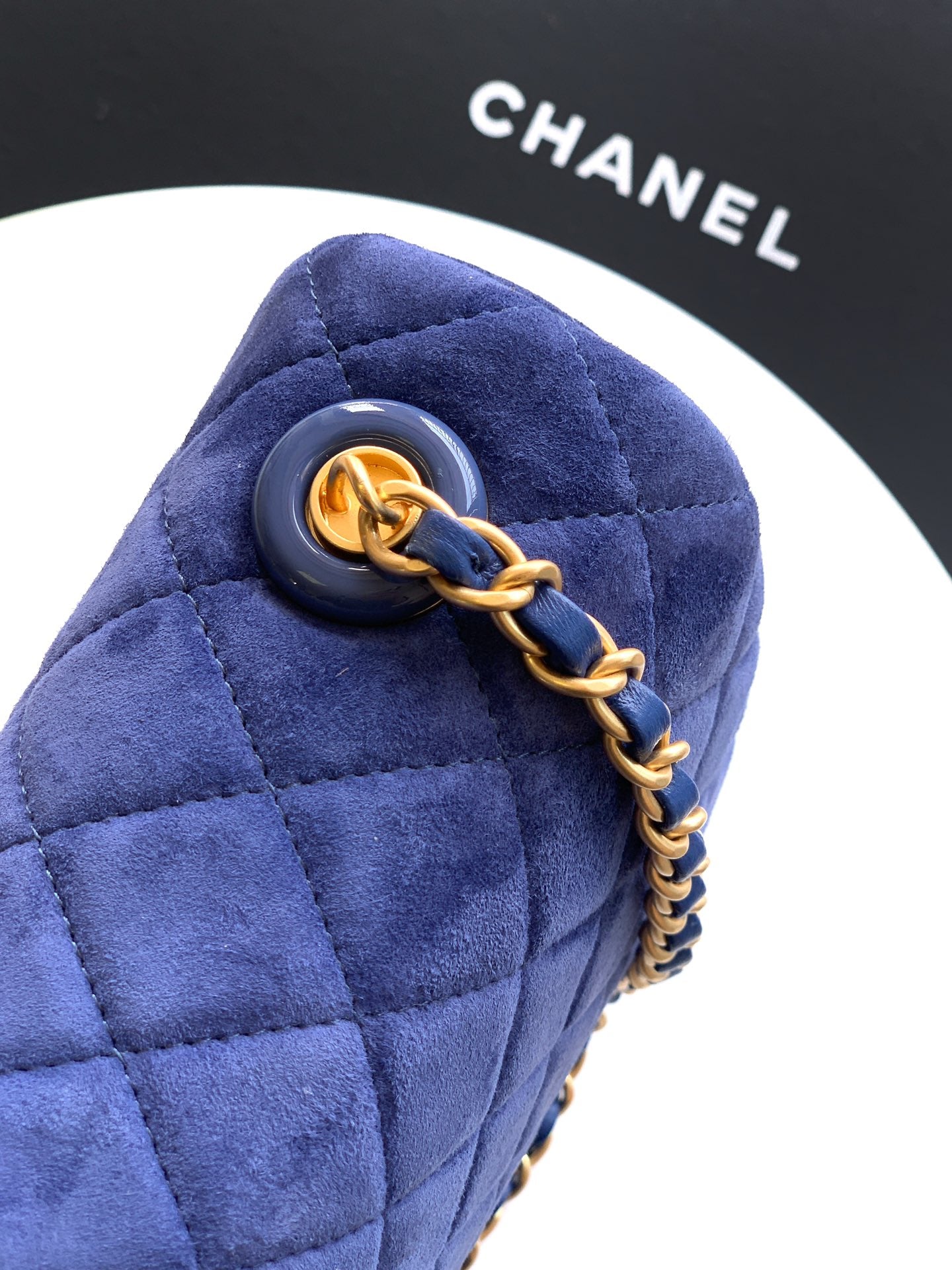 Chanel Royal Blue Suede Bad