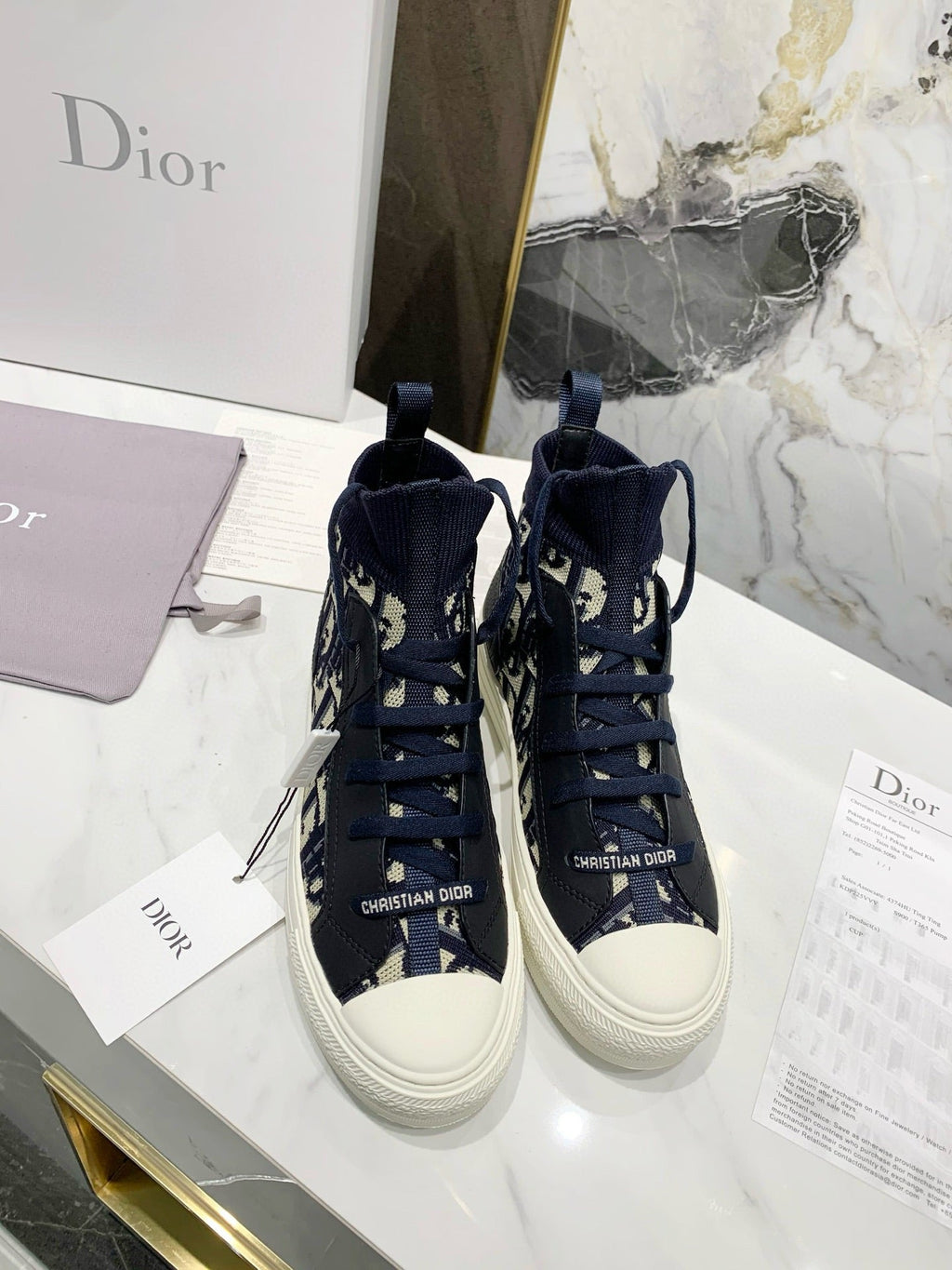 Women's Dior Knitted Sock Shoes