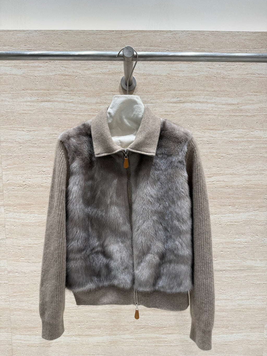 Loro Piana Mink-Trimmed Jacket