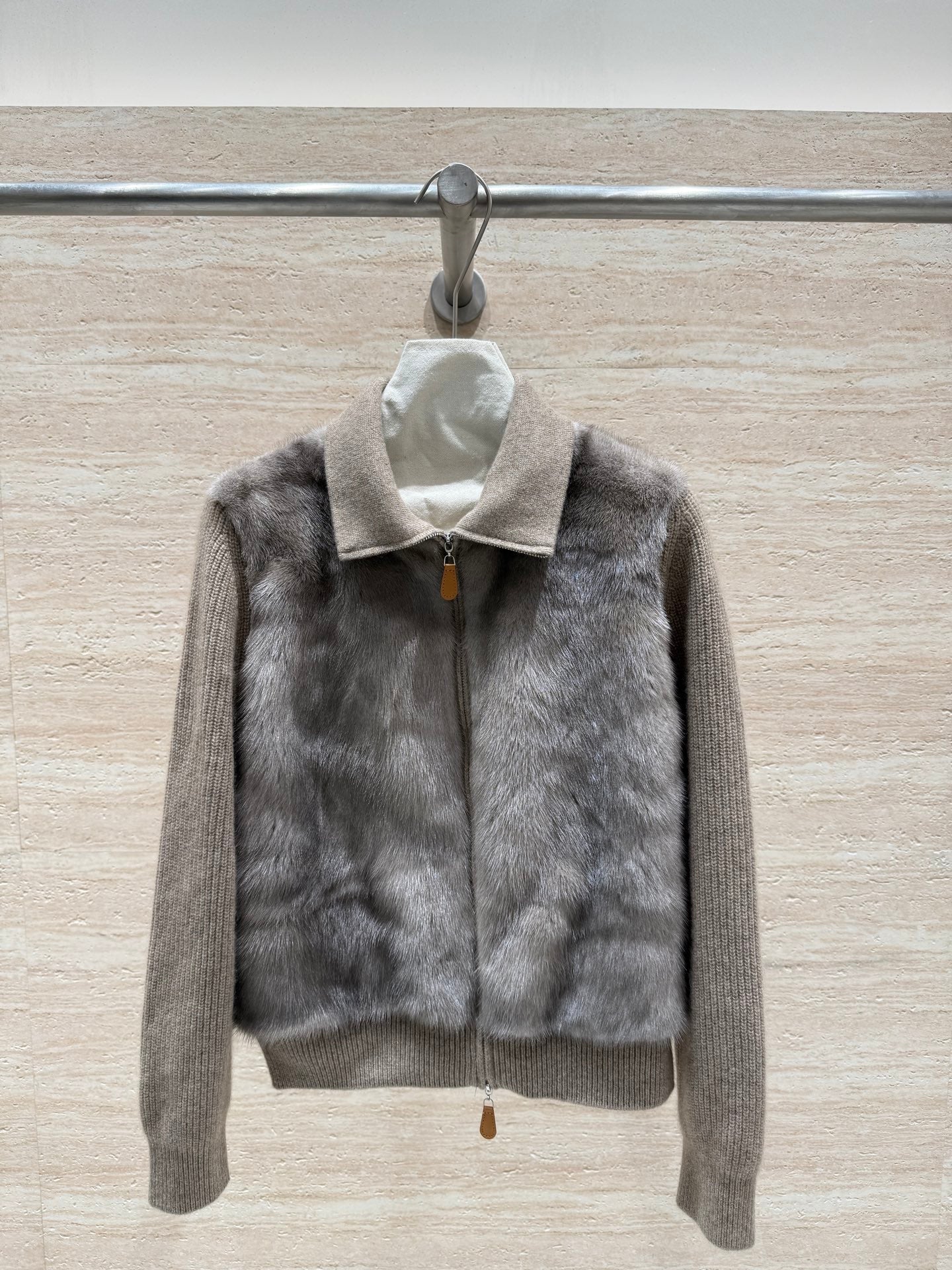 Loro Piana Mink-Trimmed Jacket