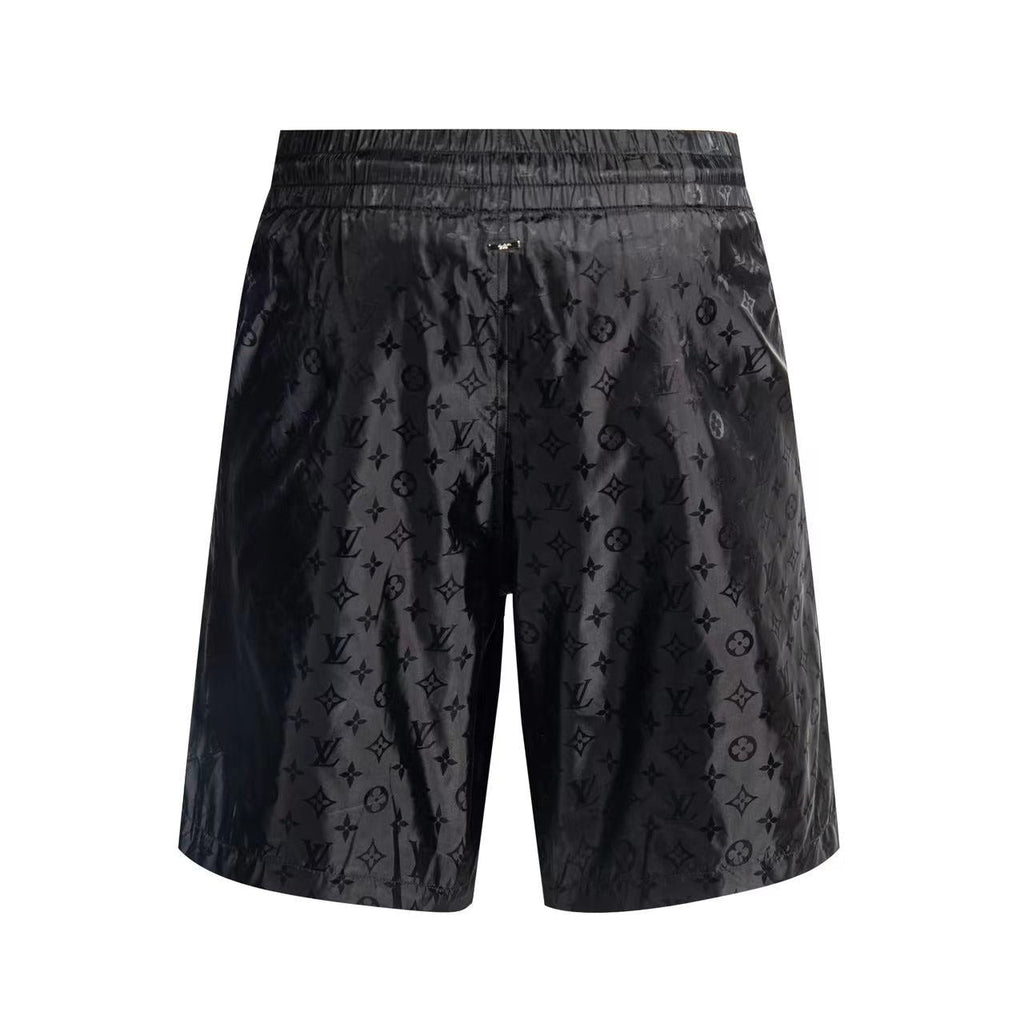 LV jacquard Silk Elastic Drawstring Shorts