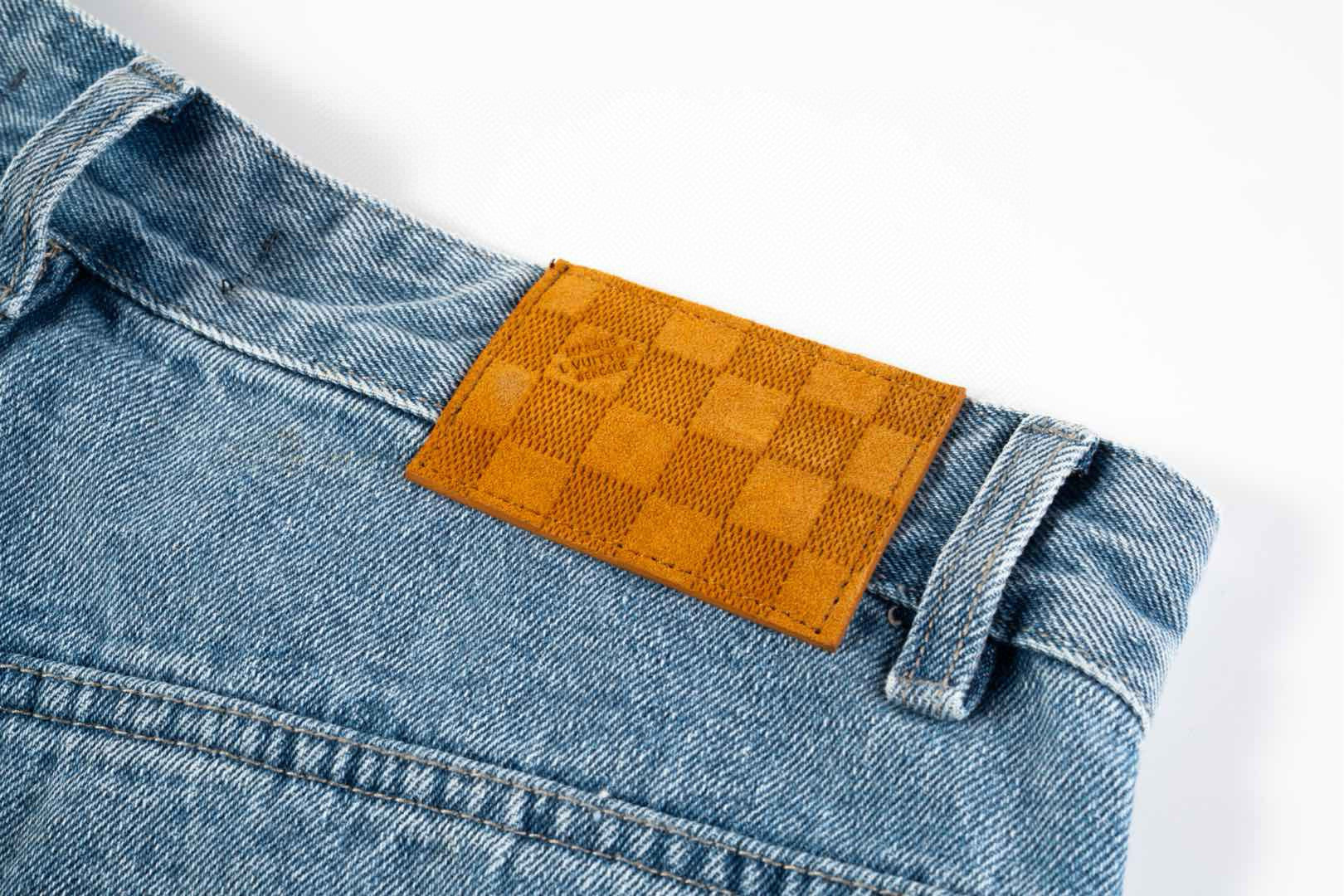 LV Washed Ripped Jeans