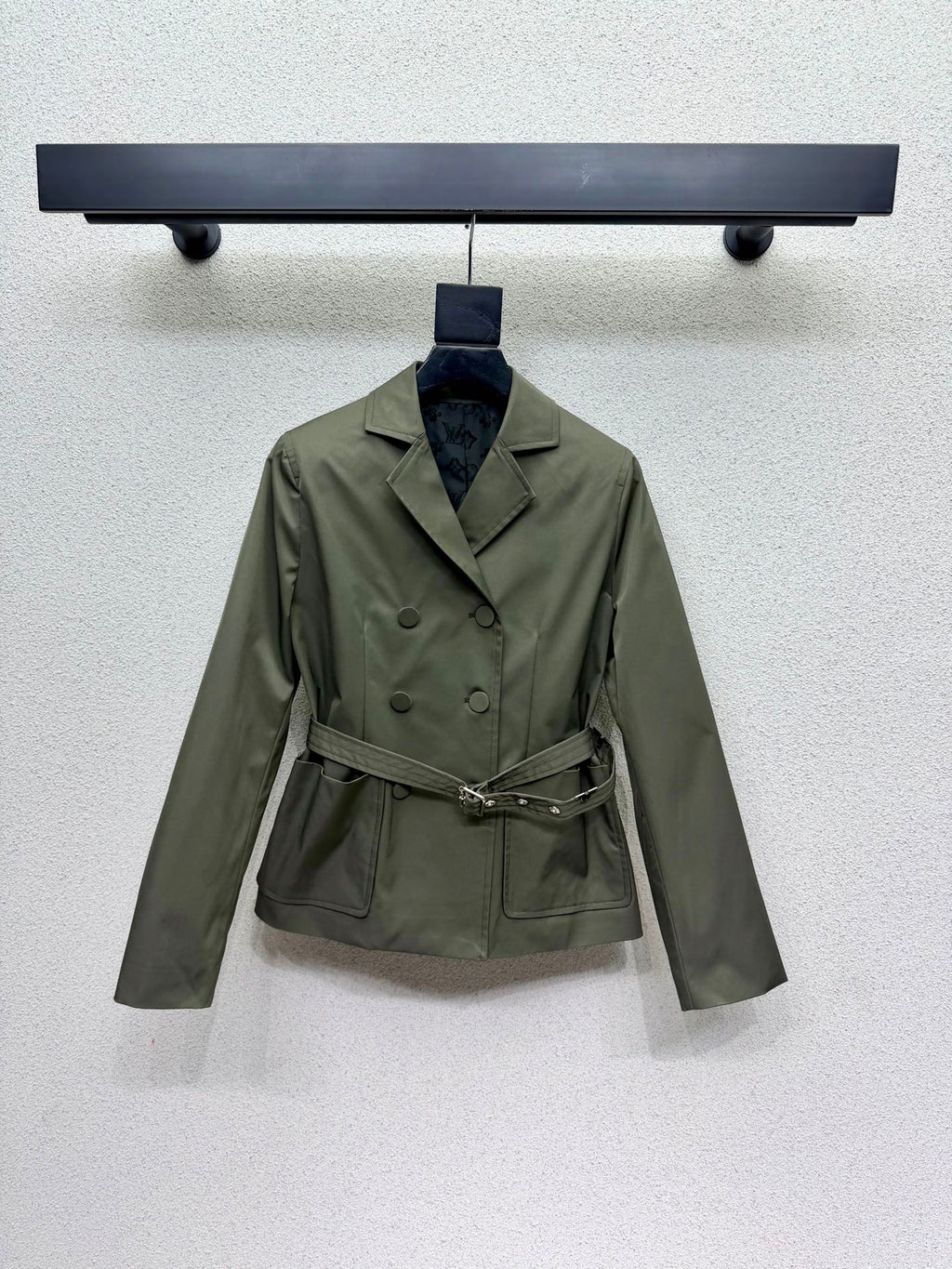 LV Military Green Metallic Jacket - Women's