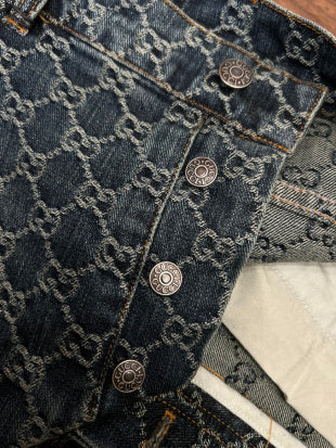 Gucci All-over Denim Shirt & Pants Set