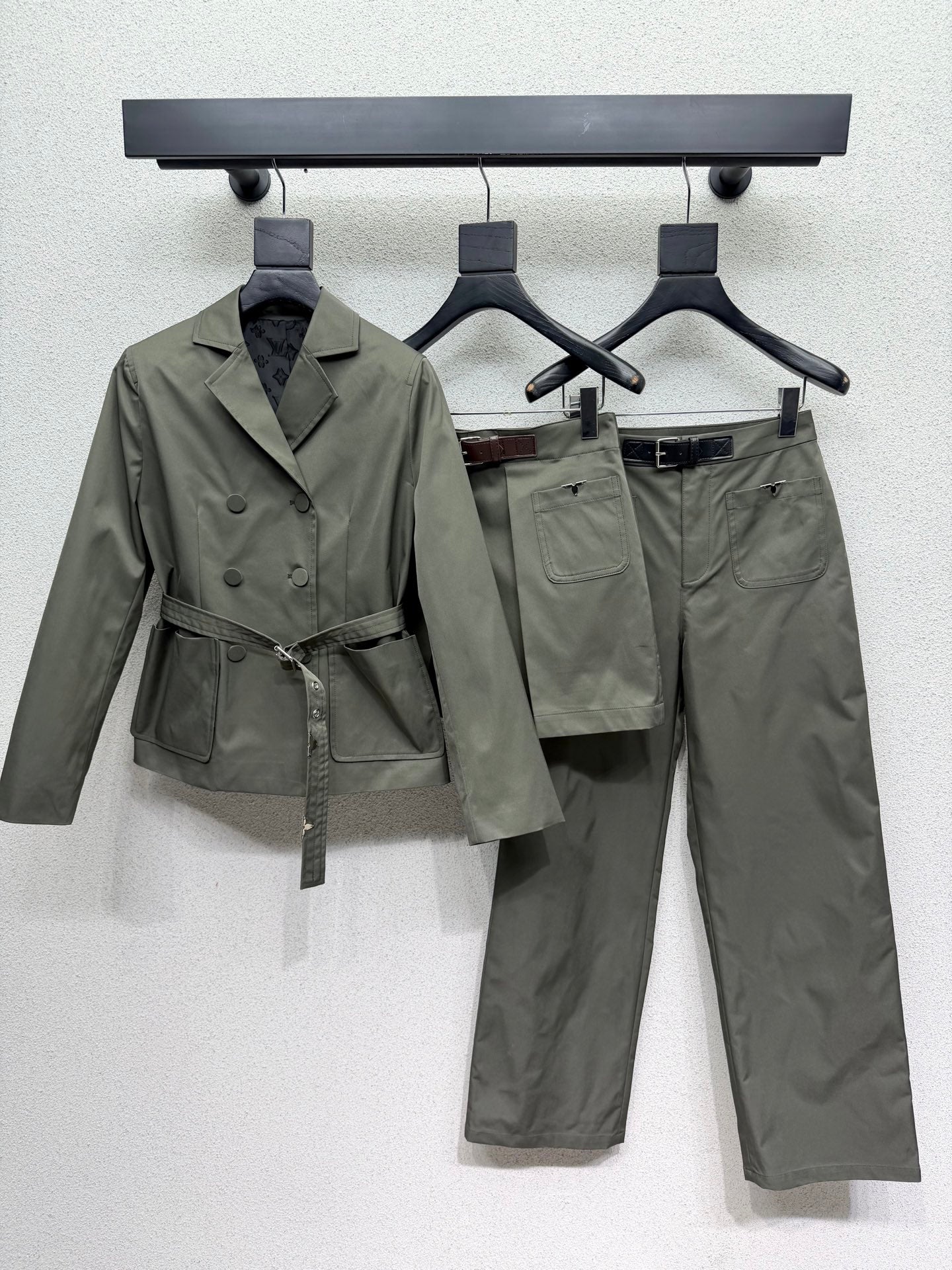 LV Military Green Mid Skirt - Women's