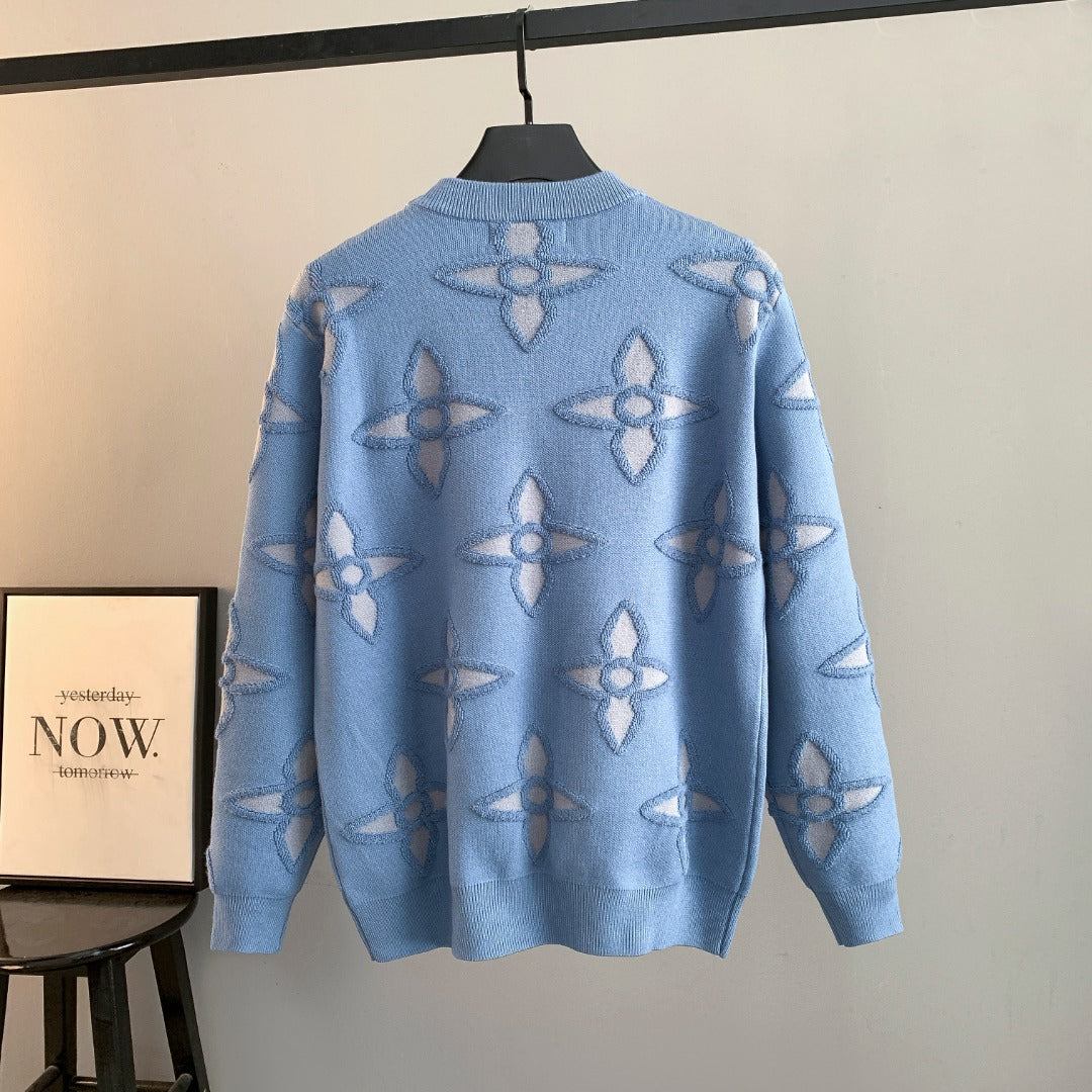 LV Jacquard Pullover Sweater