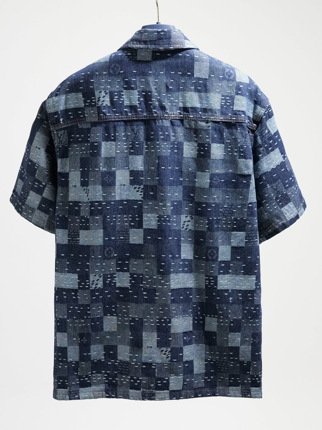 LV denim Short Sleeve Shirt