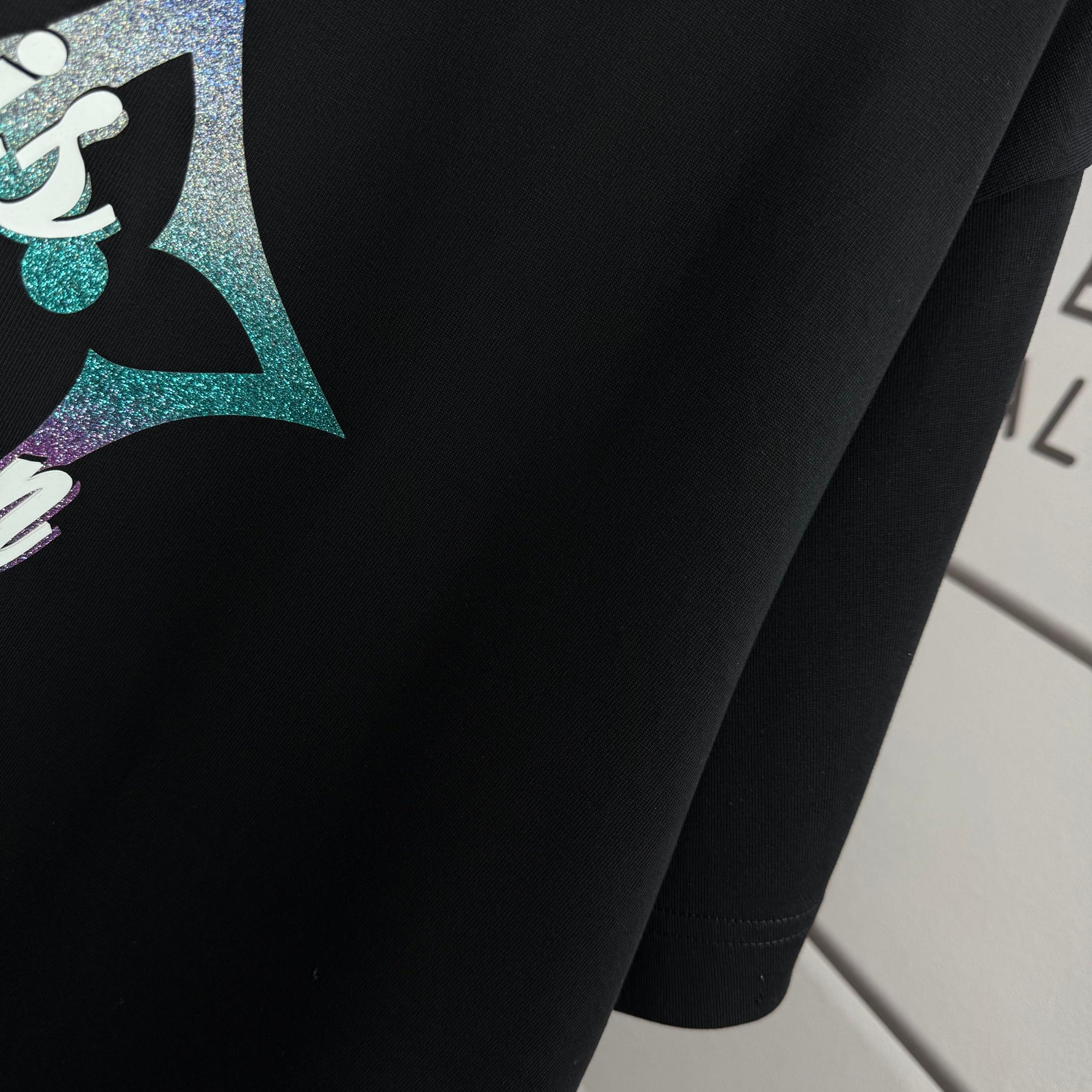 LV letter 3D Plate Silicon T shirt