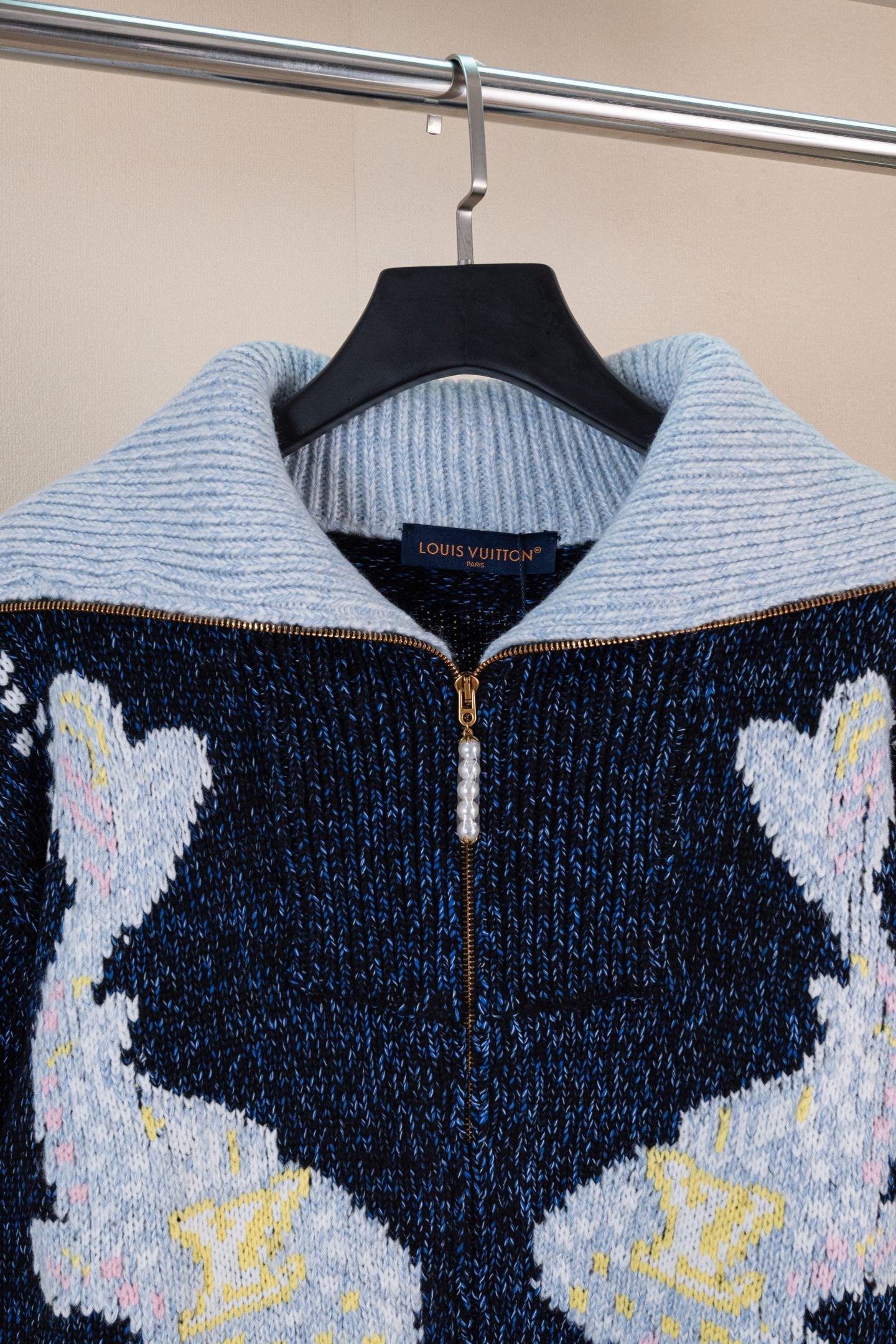 LV Pharrell &  Nigo Collection Zipper Knit Jacket
