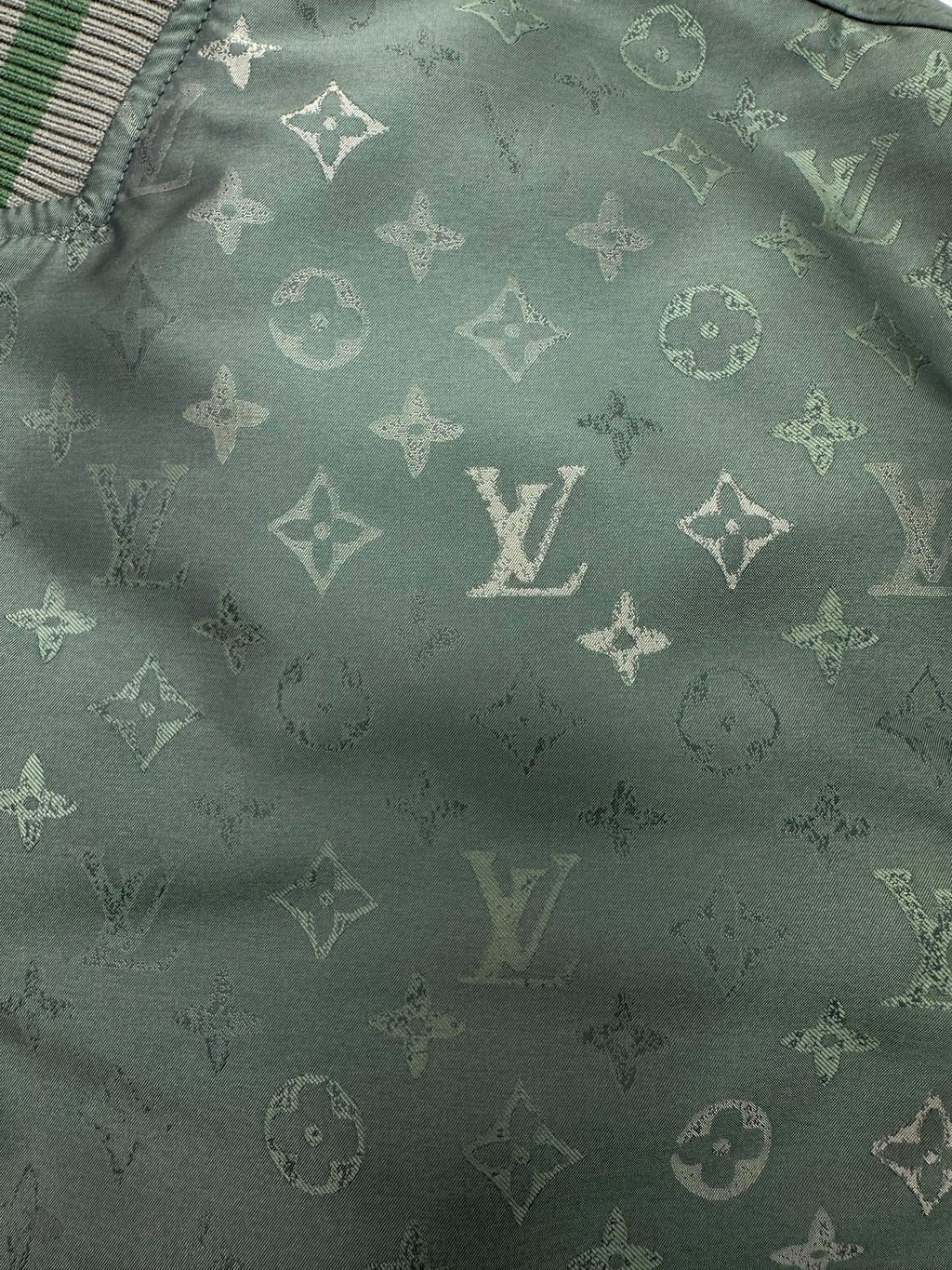 LV Monogram all-over camouflage cotton bomber jacket
