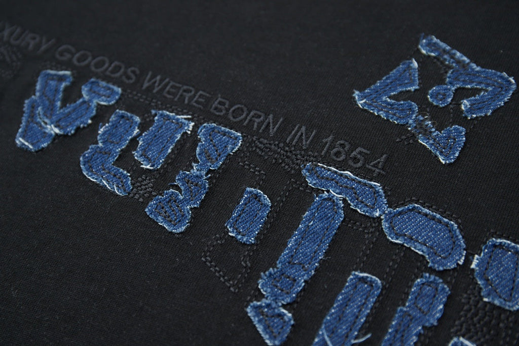LV Denim Patchwork T-Shirt