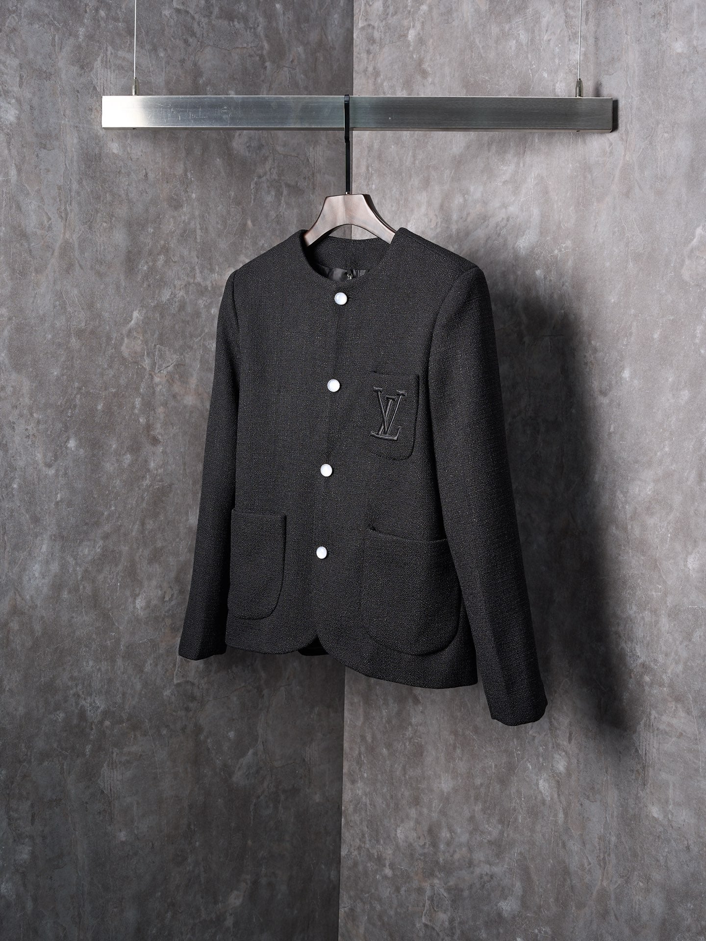 LV Pocket Embriodered Single-Breasted Jacket