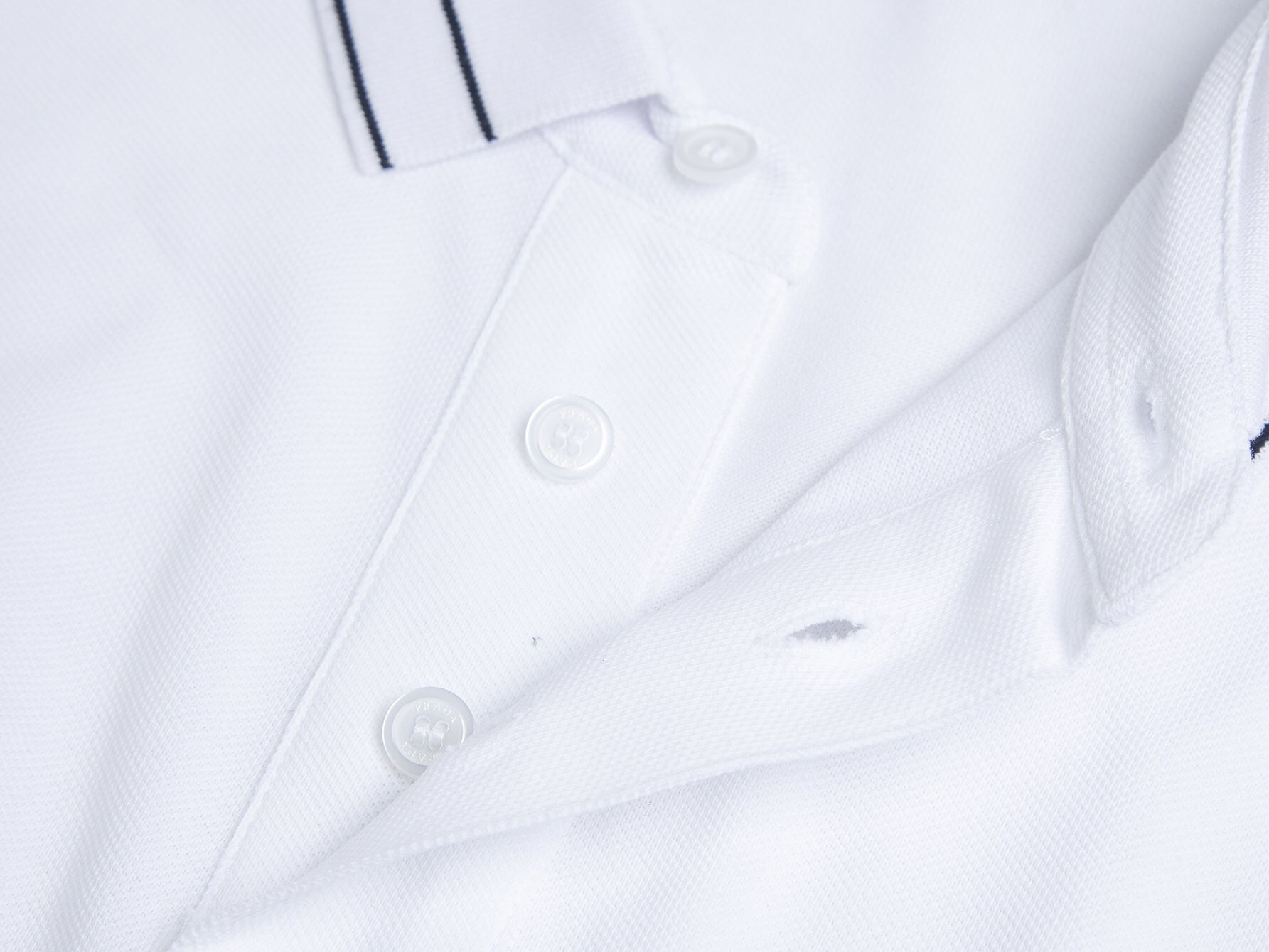 Prada Embroidered Collar Shirt