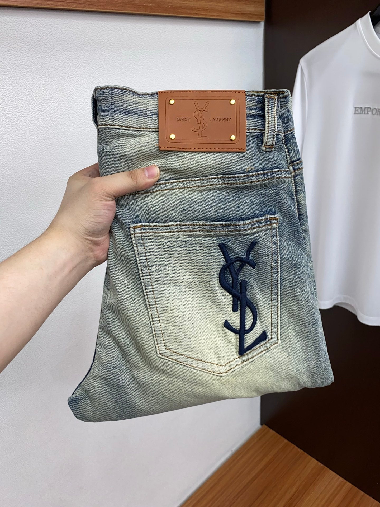 YSL Slim Fit Straight-Leg Jeans
