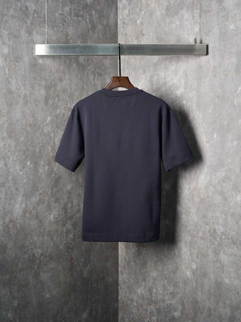 Fendi Dark Blue Explosion Pattern Cotton Crew Neck Short Sleeve T-Shirt