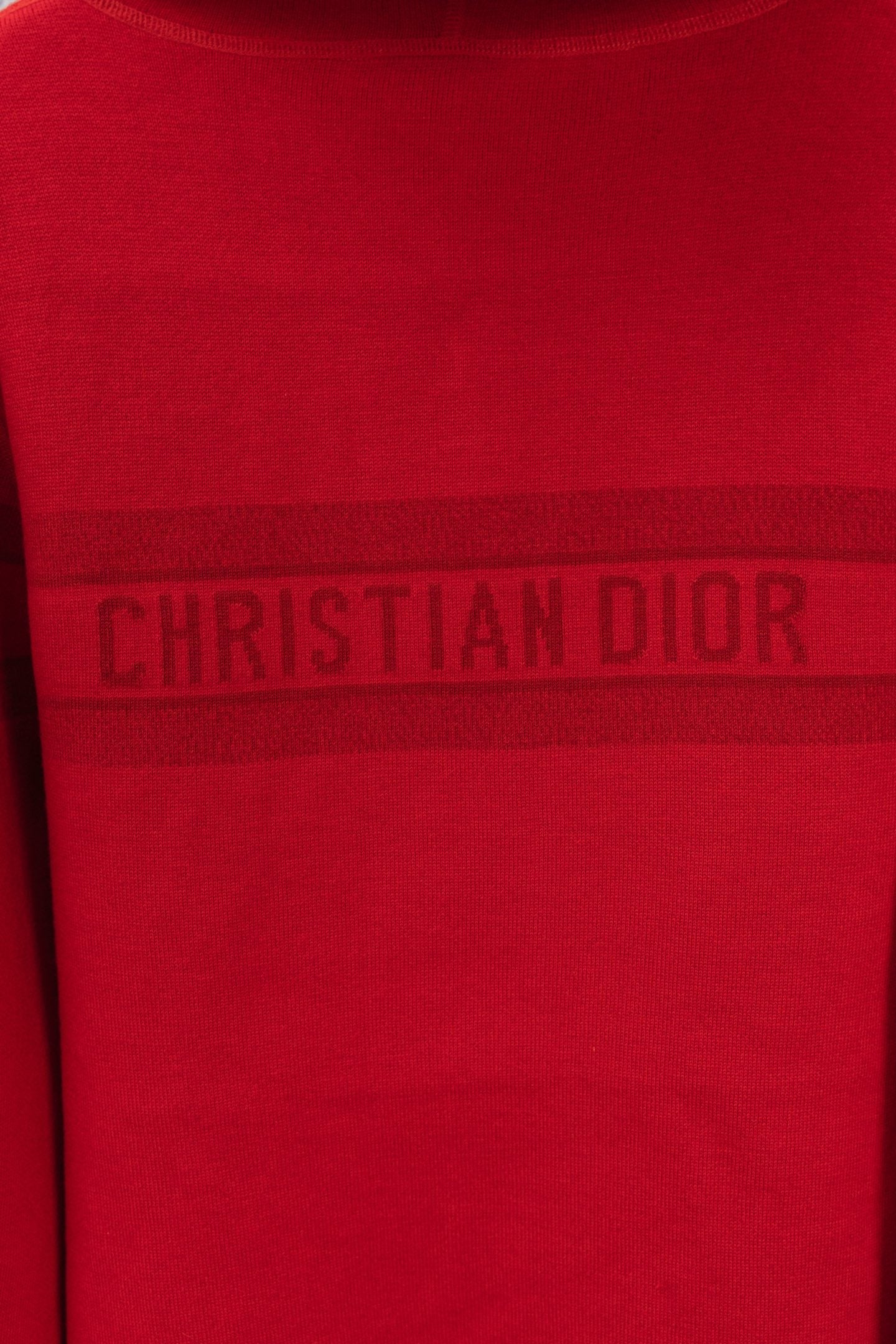 Red Reversible Christian Dior logo zip up hoodie Unisex