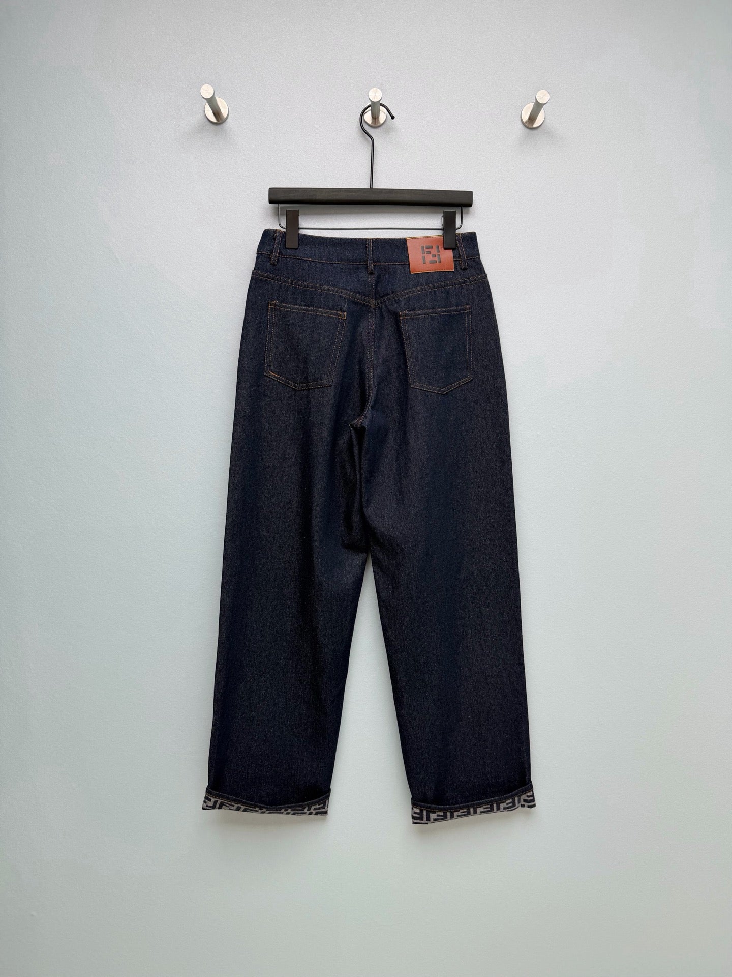 Women Fendi High Waisted Straight-Leg Jeans