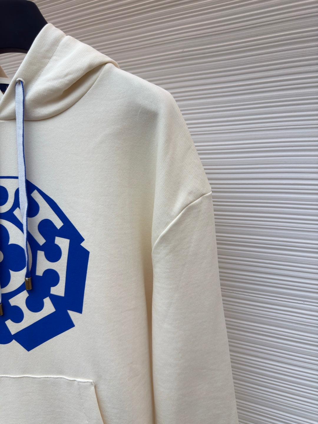 LV Blue Drawstring Floral Hoodie