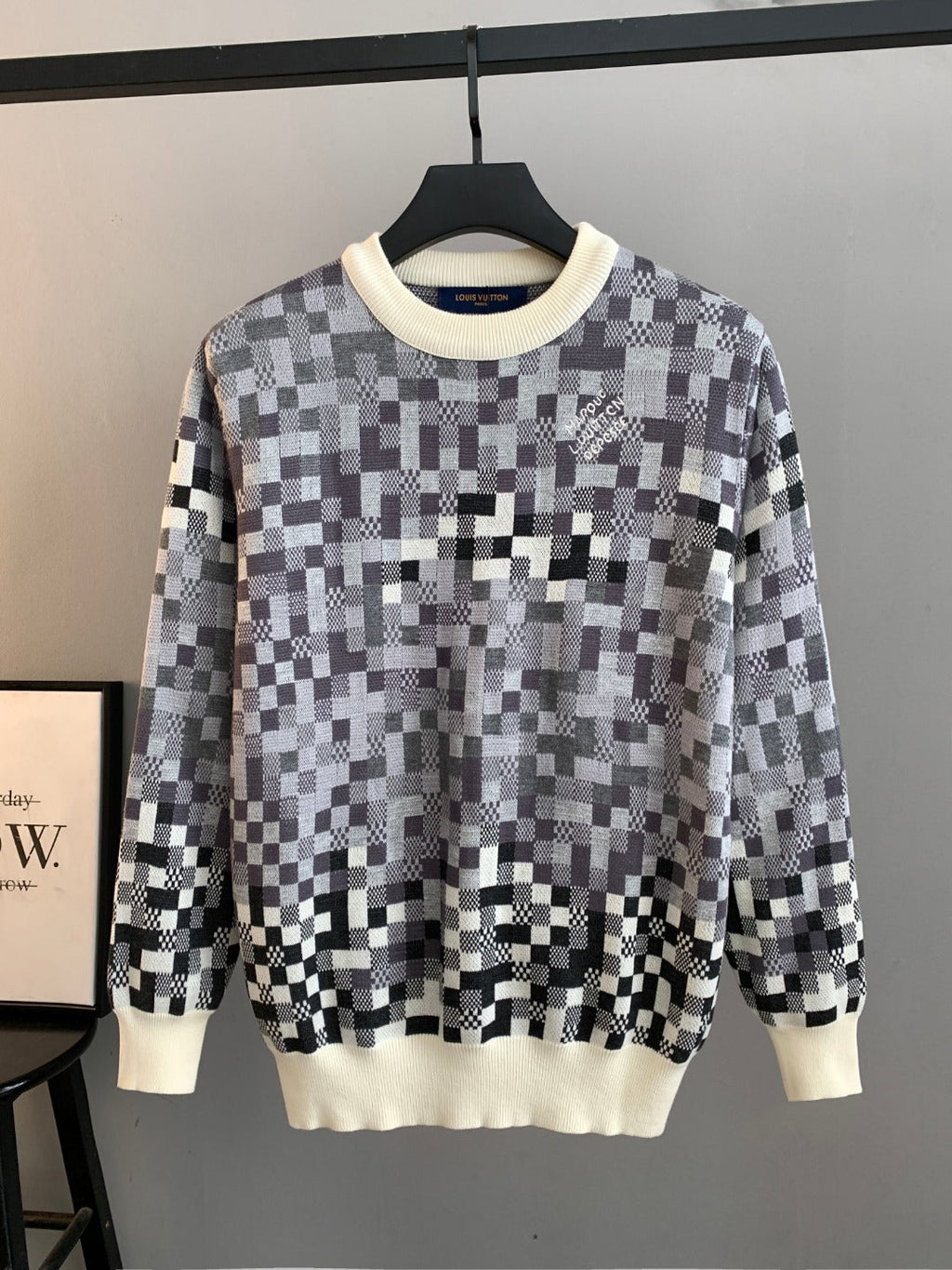 LV Camouflage Mosaic Knit Sweater