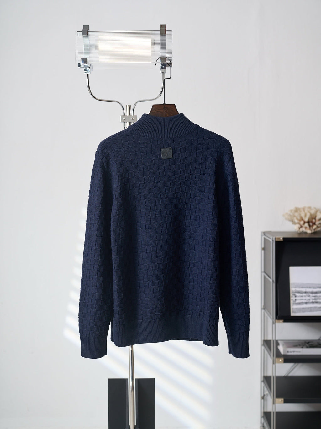 LV Damier Half-zip Knit Sweater