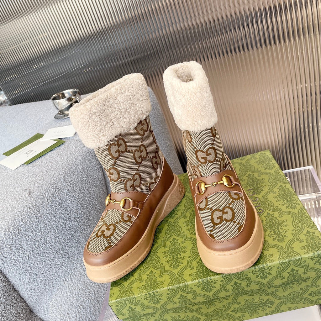 Gucci Monogram Boots