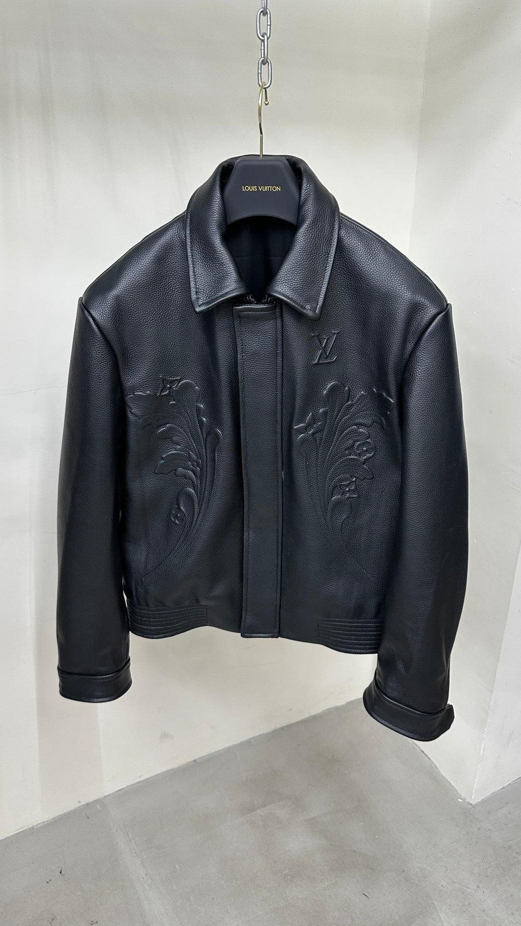 LV Embossed Leather Jacket