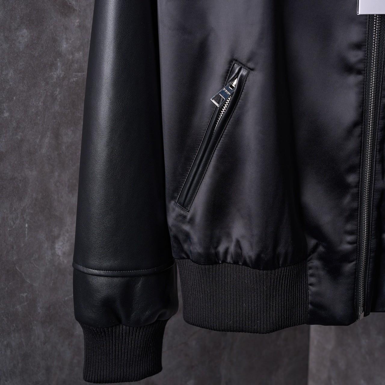 Genuine Black Bomber Leather Jacket