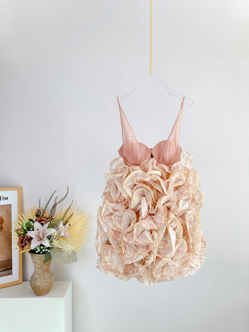 Ruffled Layered Skirt Mini Dress