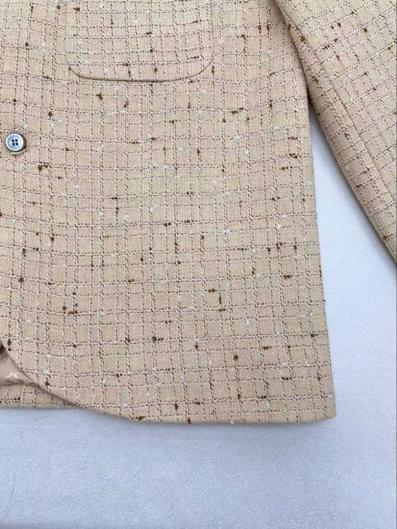 LV Gold Threaded Leather Label Jacket